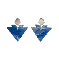 Toolally Earrings Arrow Drops Inky Blue