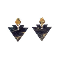 Toolally Earrings Arrow Drops Inky Teal