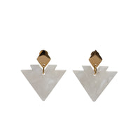 Toolally Earrings Arrow Drops Inky White