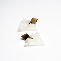 Toolally Earrings Arrow Drops Inky White