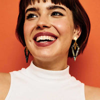 Toolally Arrowheads Earrings Inky Yellow