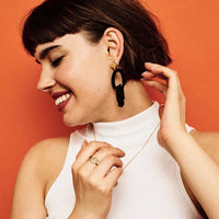 Toolally Earrings Art Deco Chandeliers Black