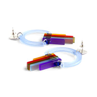 Toolally Earrings Art Deco Chandeliers Rainbow