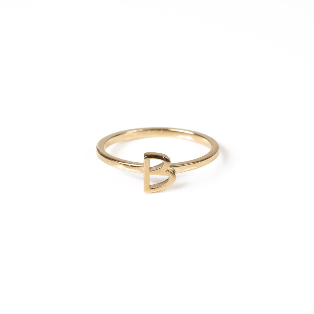 Alphabet Stacker Ring - Gold