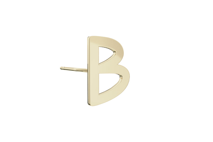 Alphabet Stud - 9 Ct Gold