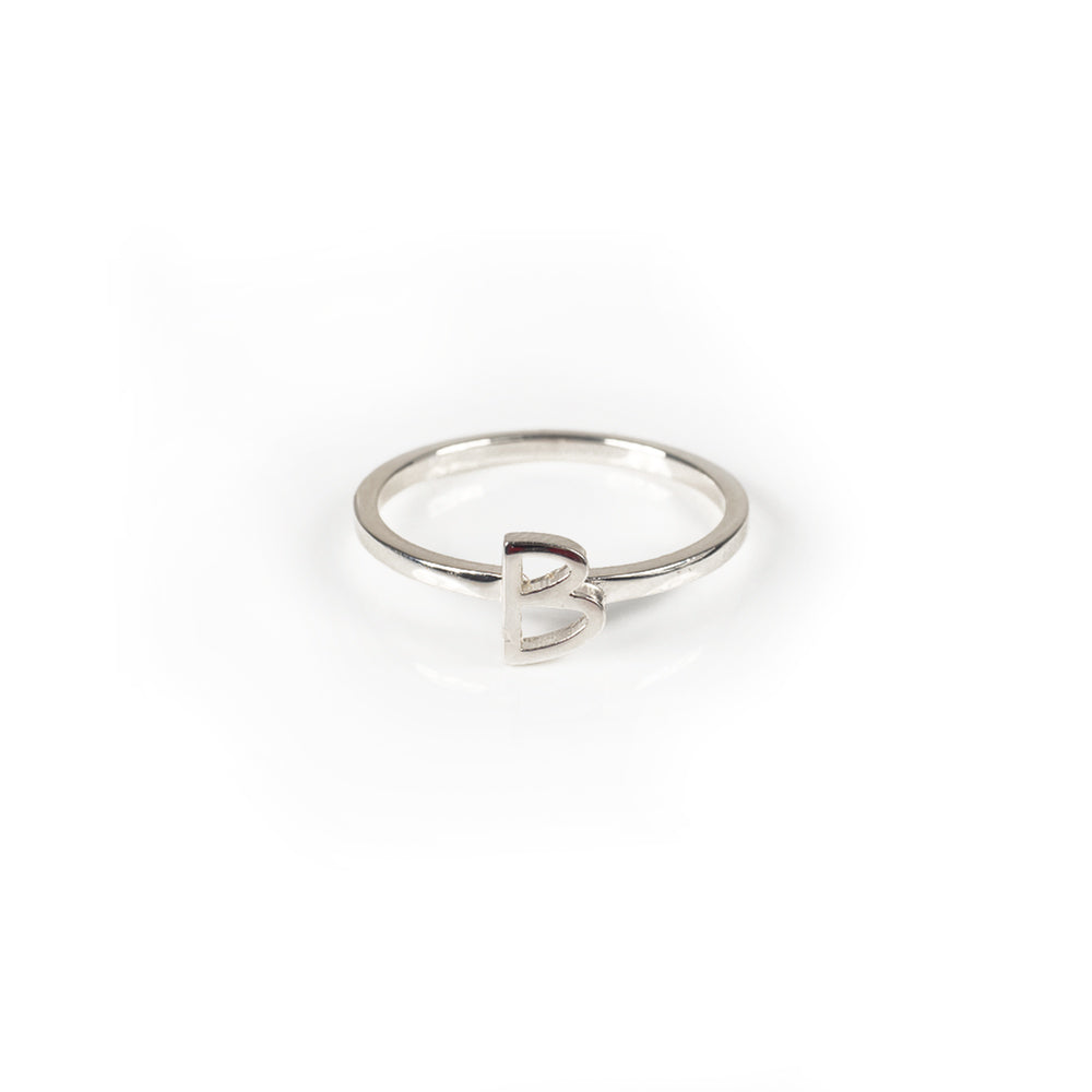 Alphabet Stacker Ring - Silver