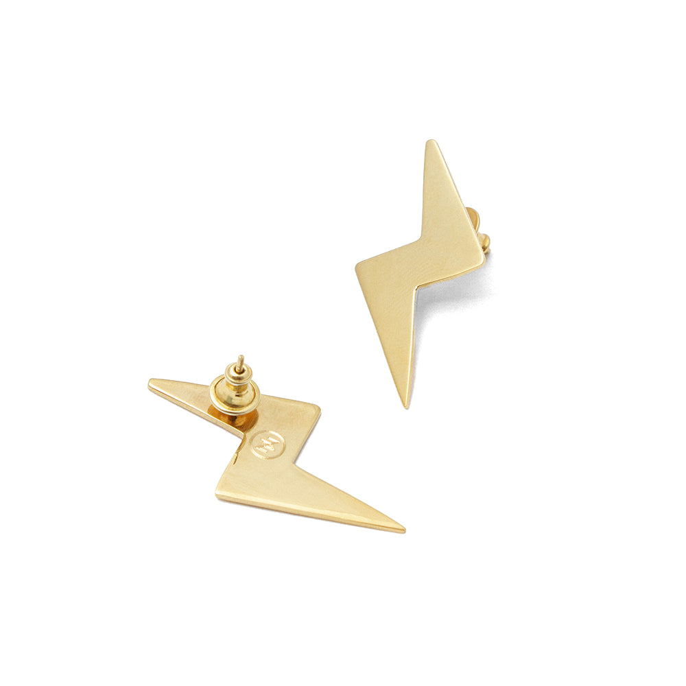 Toolally Earrings Bolt Studs Gold