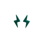 Toolally Bolts Green Enamel Earrings