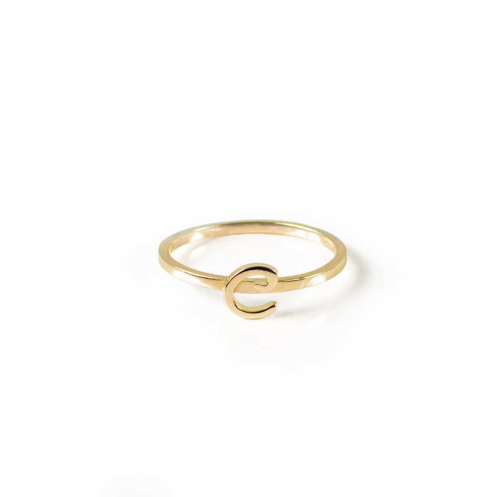 Alphabet Stacker Ring - Gold