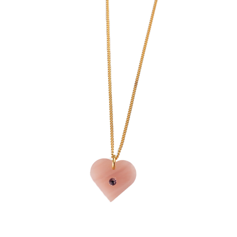 Heart Pendant - Antique Rose