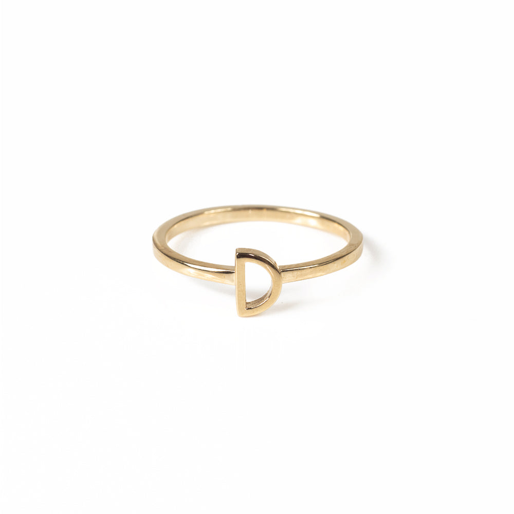 Alphabet Stacker Ring - Gold Vermeil
