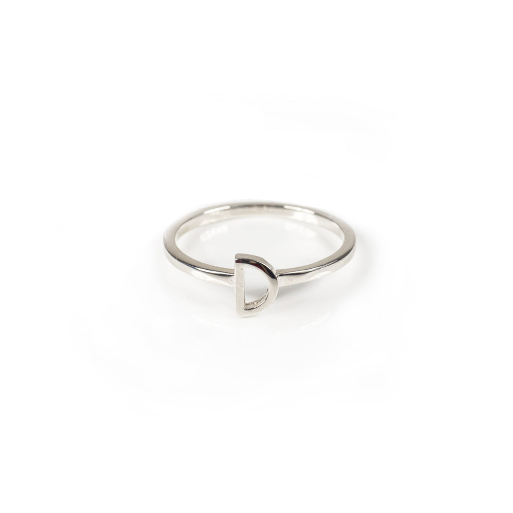 Alphabet Stacker Ring - Silver