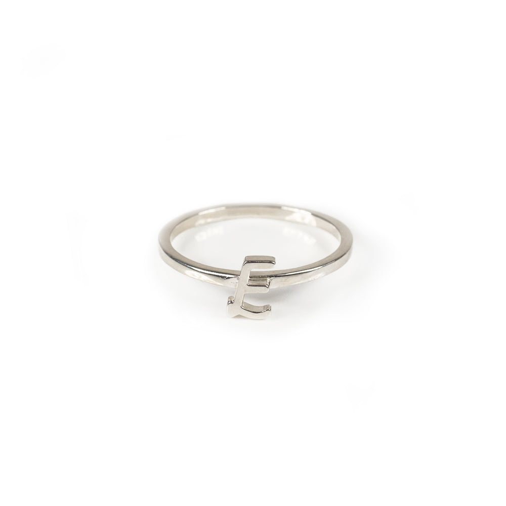 Alphabet Stacker Ring - Silver