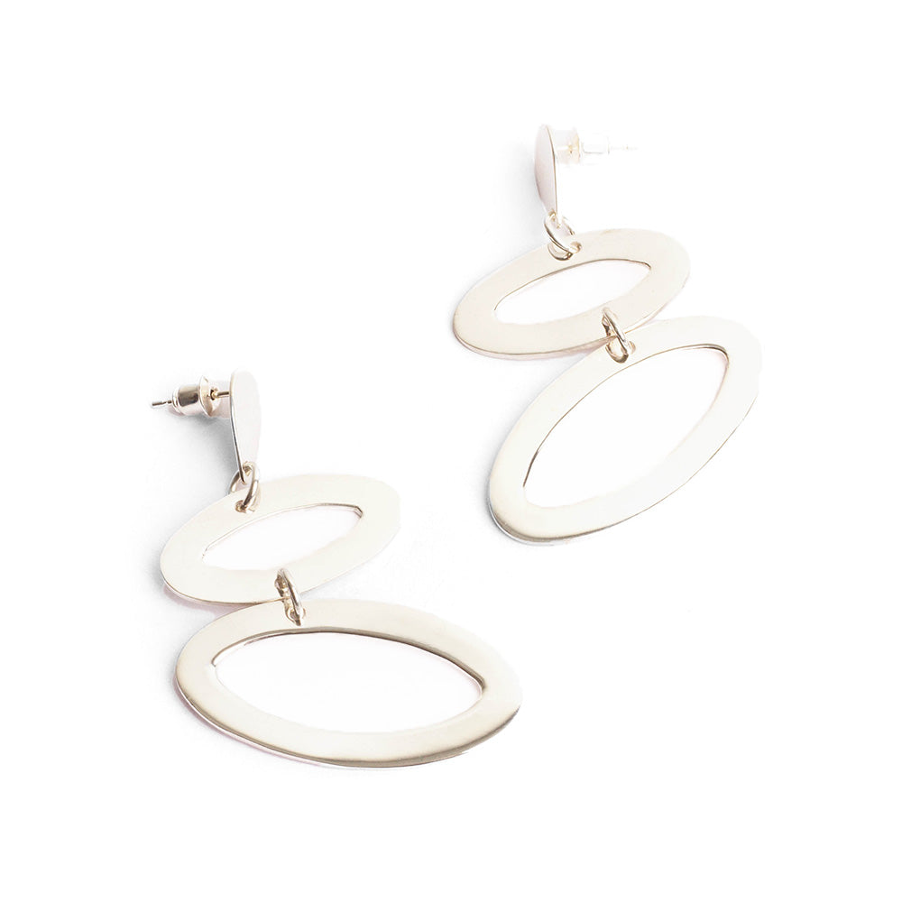 Toolally Earrings Ellipses Sterling Silver