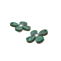 Toolally Emerald Pearl Daisy Charm - Charming Hoop Earrings