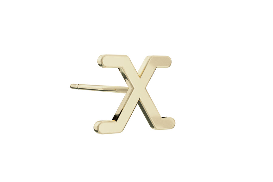 Alphabet Stud - 9 Ct Gold