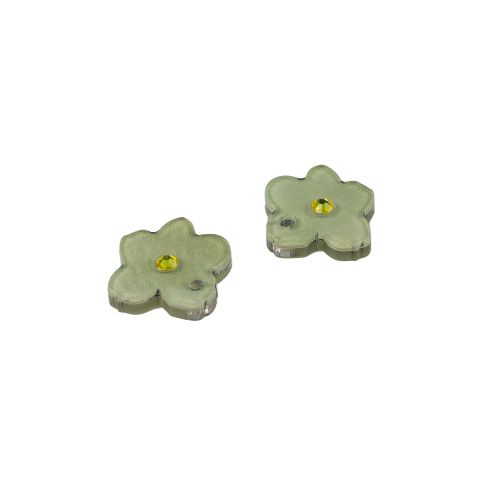 Toolally Earrings Charming Forget Me Not Charm Jade