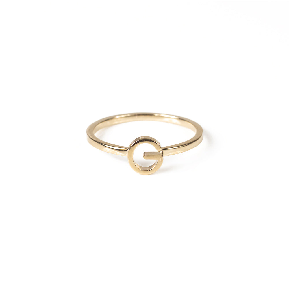 Alphabet Stacker Ring - Gold