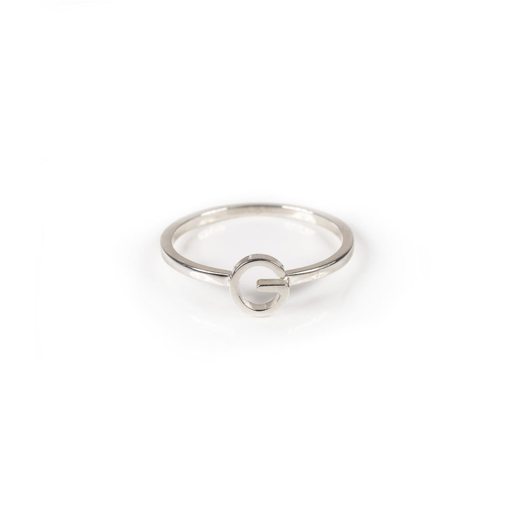 Alphabet Stacker Ring - Sterling Silver