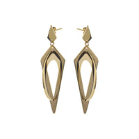 Toolally Earrings Crescent Hoops Gold