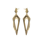 Toolally Earrings Crescent Hoops Gold
