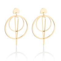 Toolally Gold Sundial Earrings