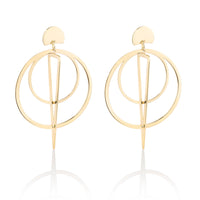 Toolally Gold Sundial Earrings