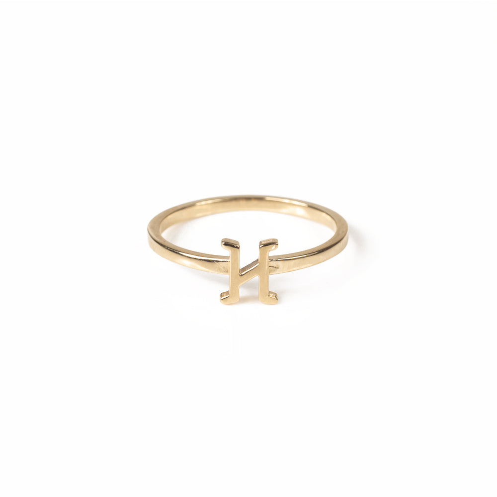 Alphabet Stacker Ring - Gold Vermeil