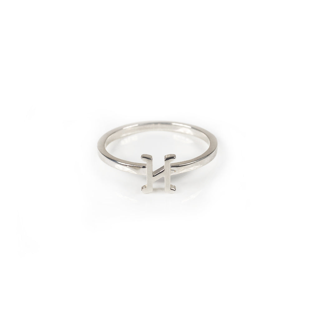 Alphabet Stacker Ring - Silver