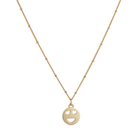 Heart eyes emoji necklace made of gold vermeil