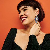 Toolally Arrows Inky Blue Earrings