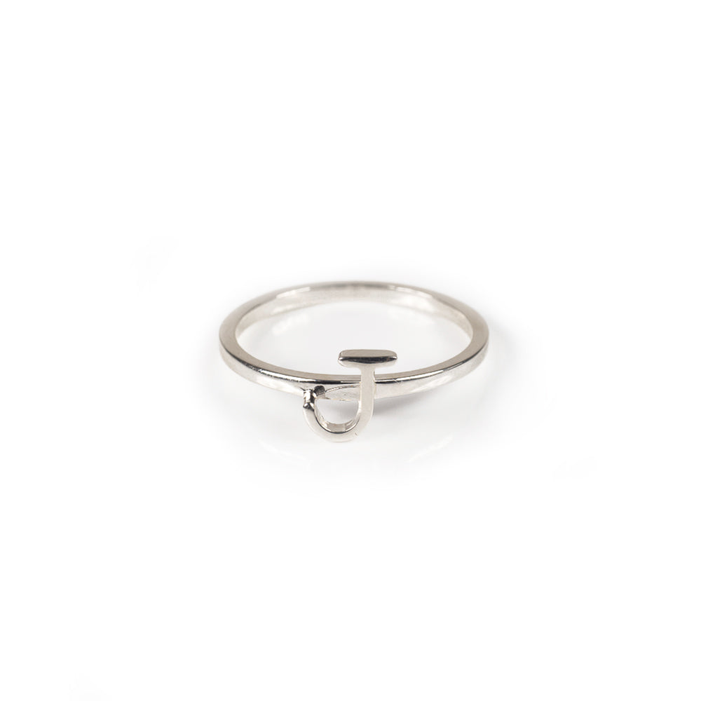 Alphabet Stacker Ring - Silver