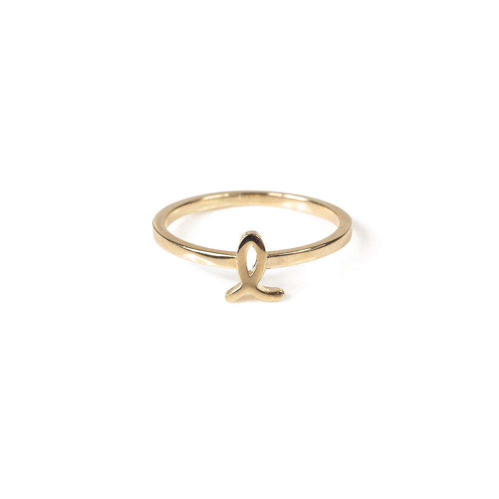 Alphabet Stacker Ring - Gold