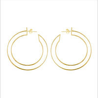 Large Gold Double Hoops - Toolally Earrings