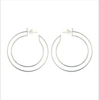 Large Silver Double Hoops - Toolally Earrings