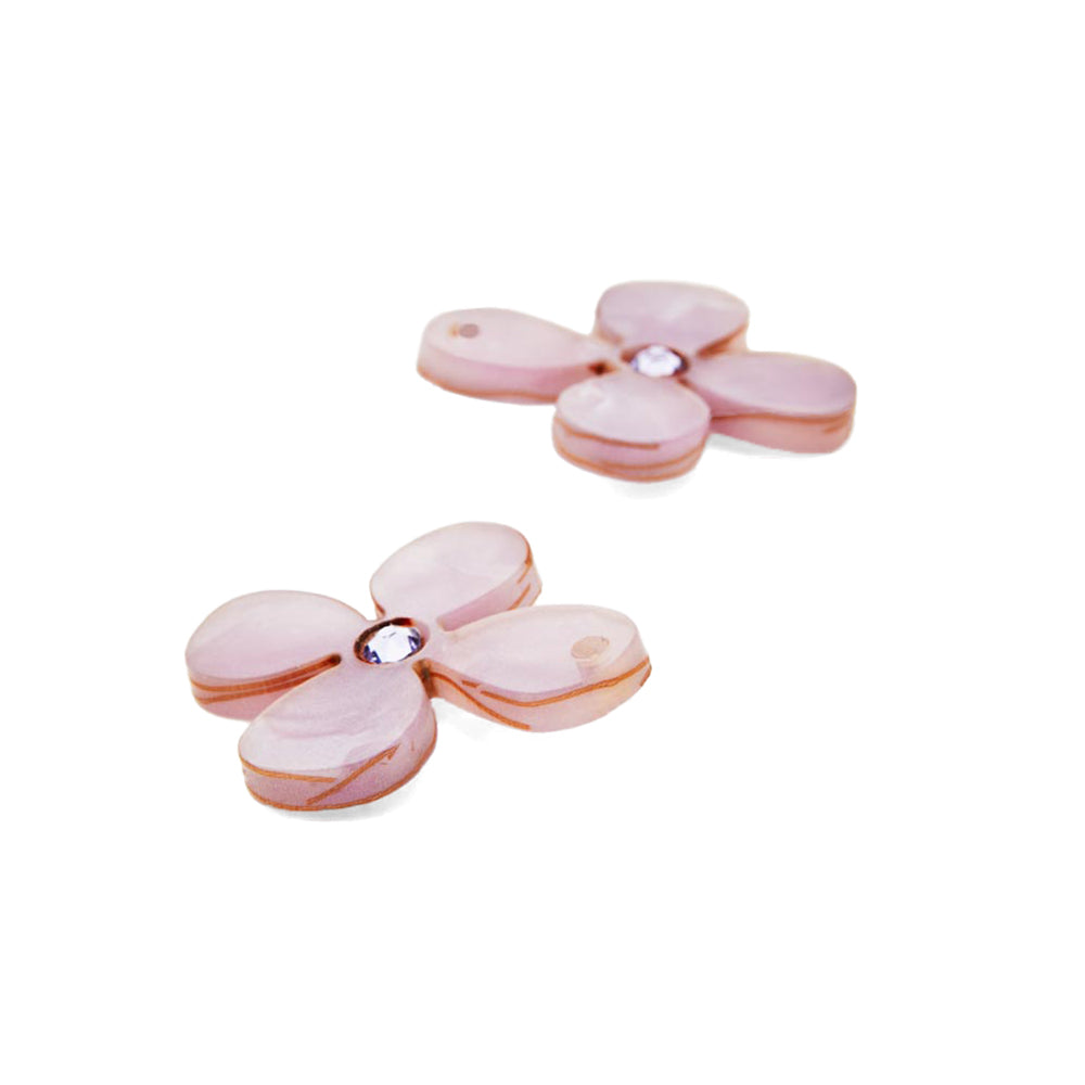 Toolally Lilac Daisy Charm - Charming Hoop Earrings