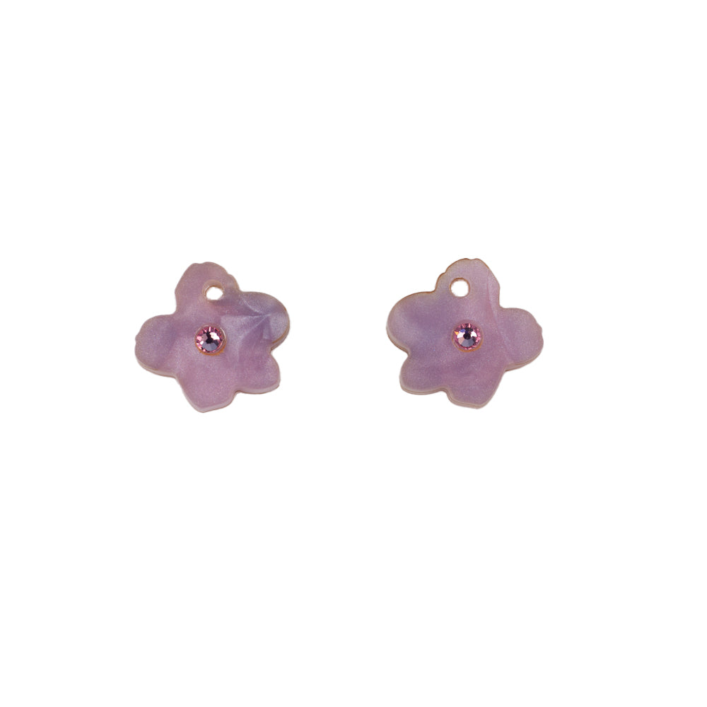 Toolally Earrings Charming Forget Me Not Charm Lilac
