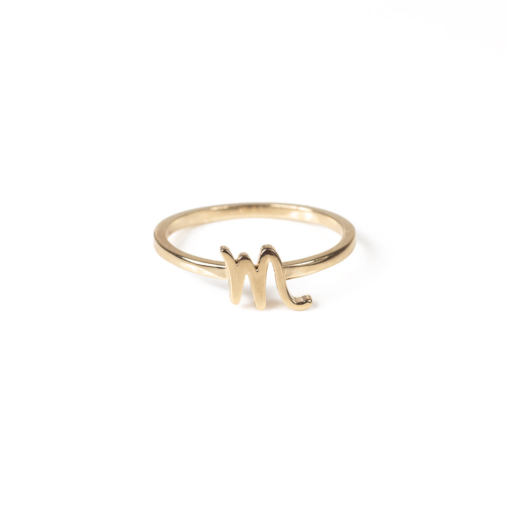 Alphabet Stacker Ring - Gold Vermeil