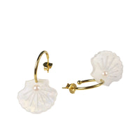 Toolally Shell Hoop Earrings Mother of Pearl