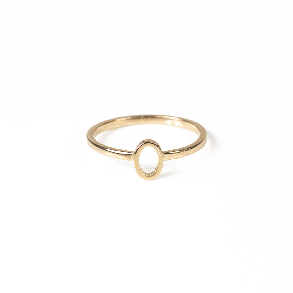 Alphabet Stacker Ring - Gold