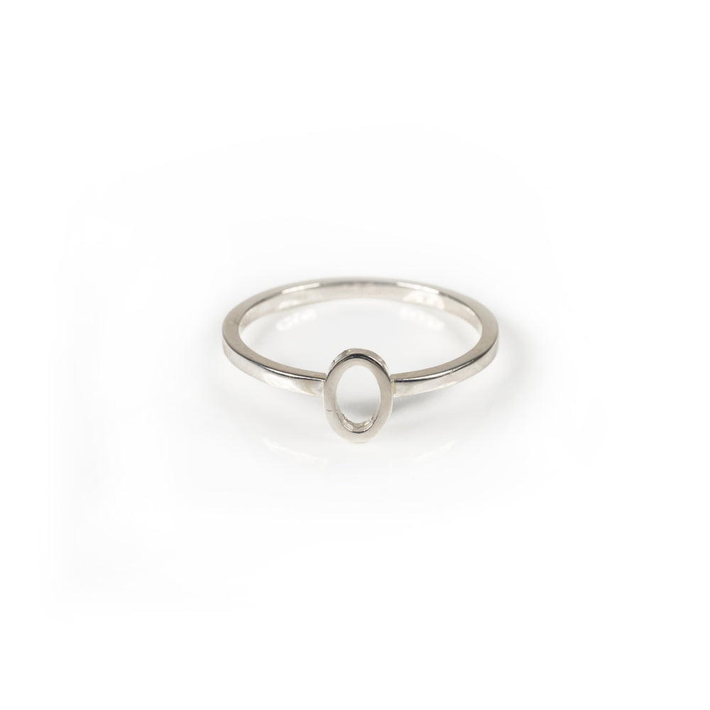 Alphabet Stacker Ring - Silver