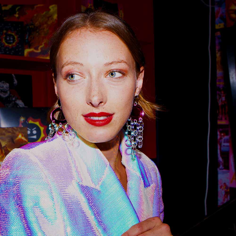 Toolally Oh What A Night Pink Mirror Earrings
