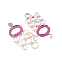 Toolally Earrings Oh What a nights Pink Mirror and Iridescent