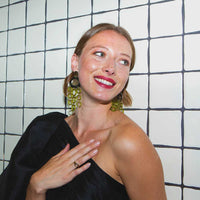 Toolally Oh What A Night Inky Teal and Green Earrings