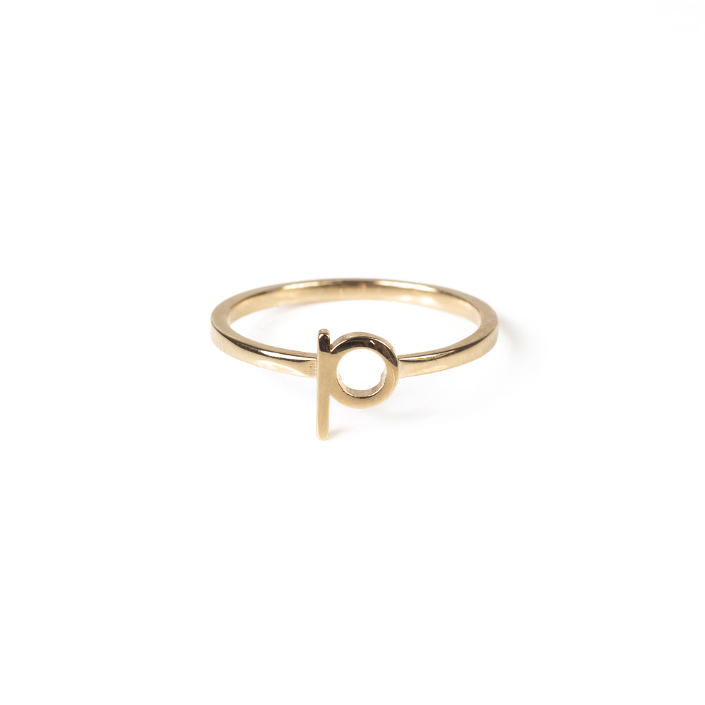 Alphabet Stacker Ring - Gold