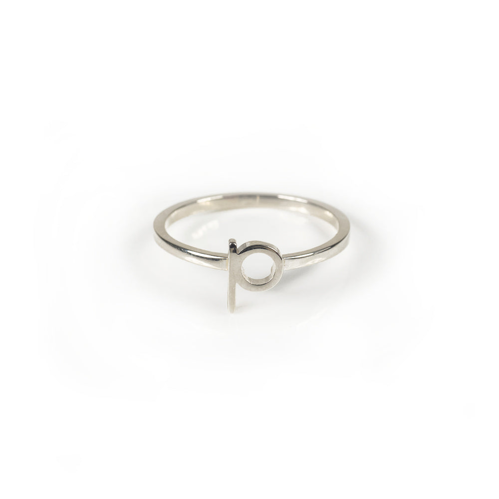 Alphabet Stacker Ring - Silver