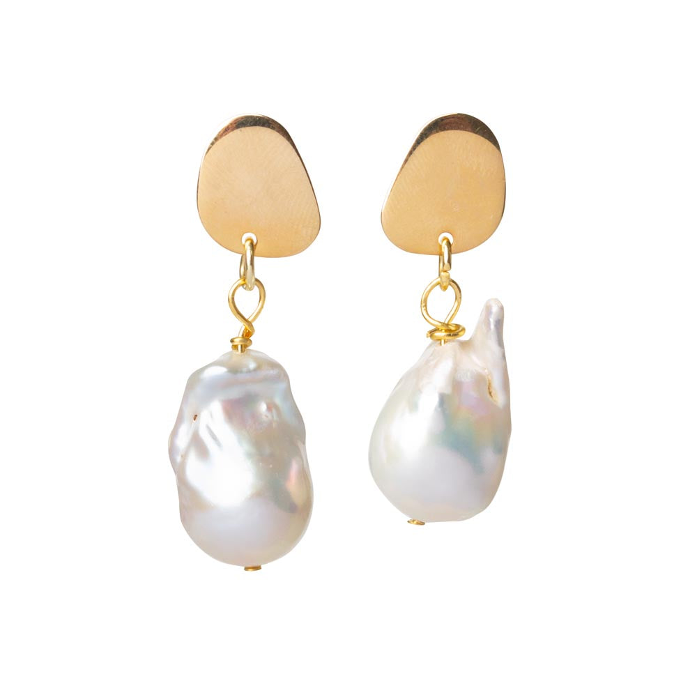 Toolally Flameball Pearl Earrings