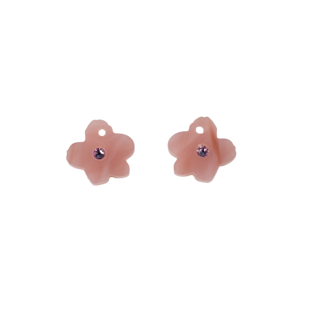 Toolally Earrings Charming Forget Me Not Charm Antique Rose