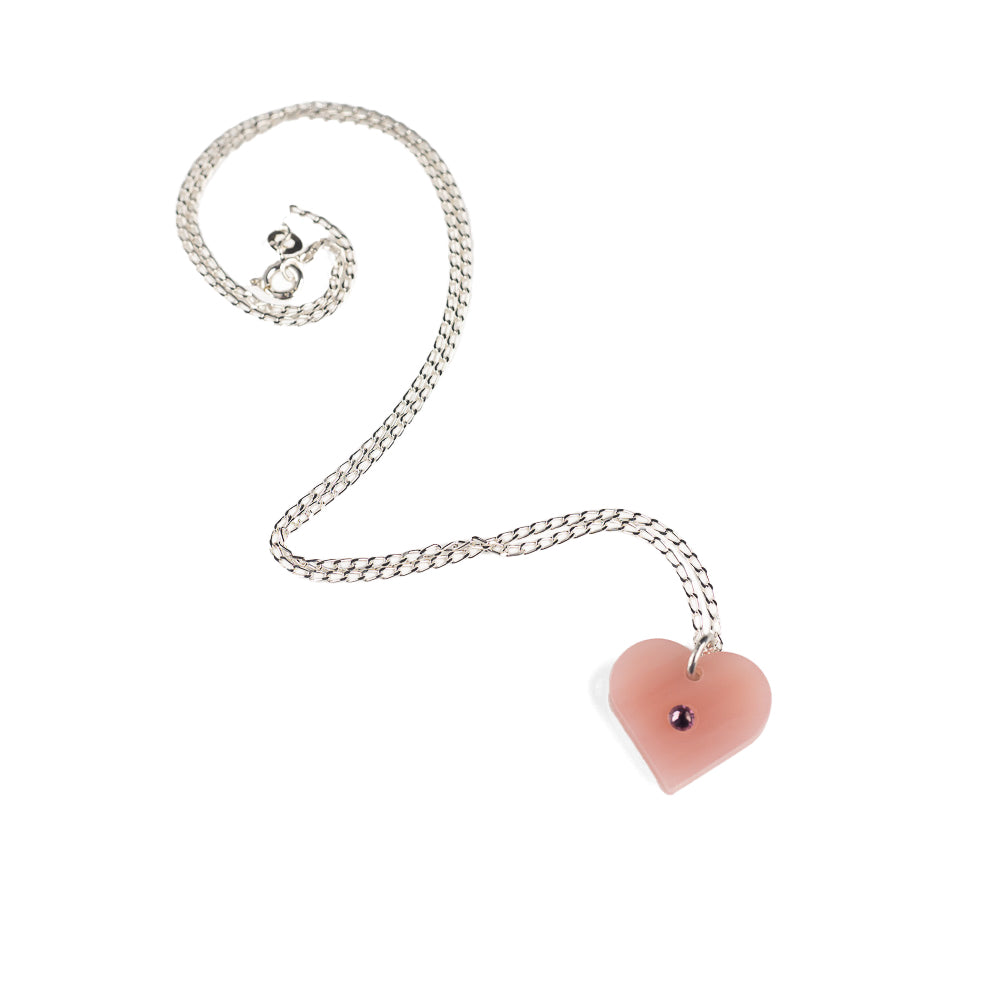Toolally Antique Rose Heart Pendant Necklace