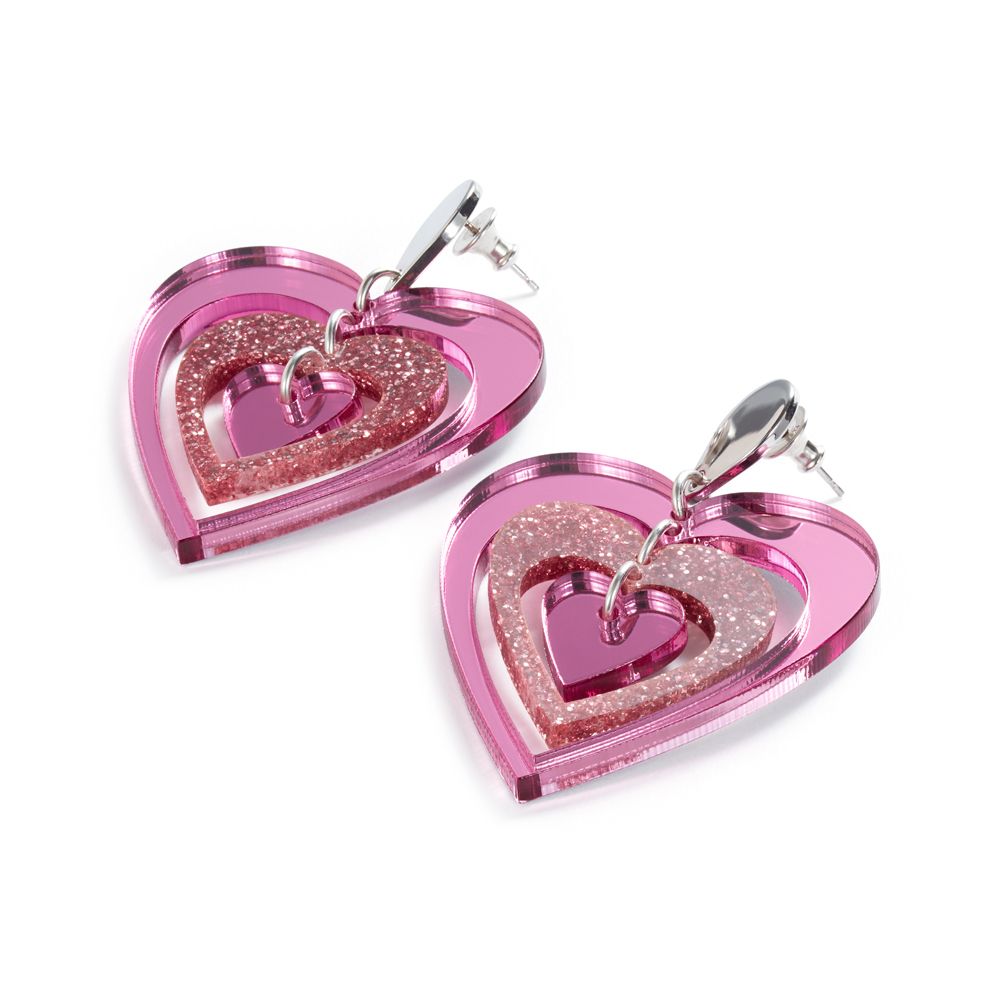 Toolally Pop Hearts - Pink Mirror & Glitter